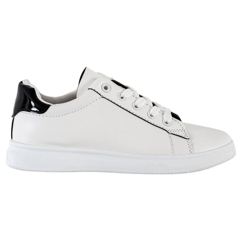 SHELOVET Chaussures de sport classiques blanche le noir