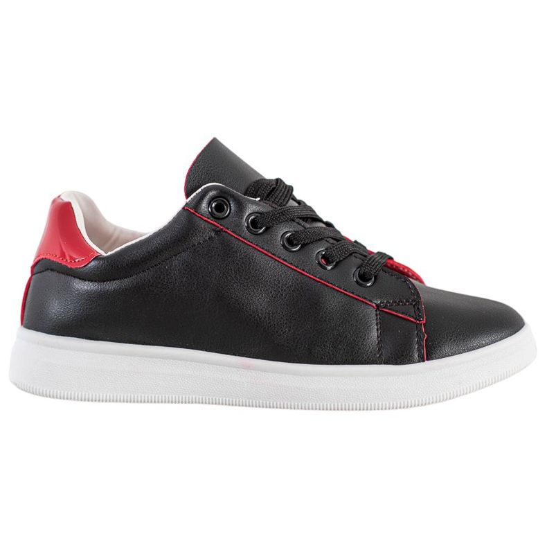 SHELOVET Chaussures de sport classiques le noir rouge