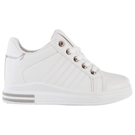 SHELOVET Baskets compensées blanches