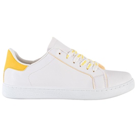 SHELOVET Chaussures de sport à la mode blanche jaune SHELOVET Chaussures de sport à la mode blanche jaune