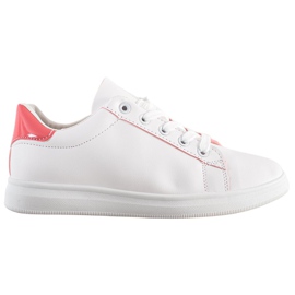 SHELOVET Chaussures de sport classiques blanche rose