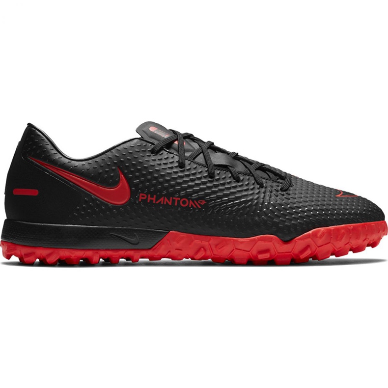 Chaussure de football Nike Phantom M Gt Academy Tf CK8470 060 noir rouge le noir