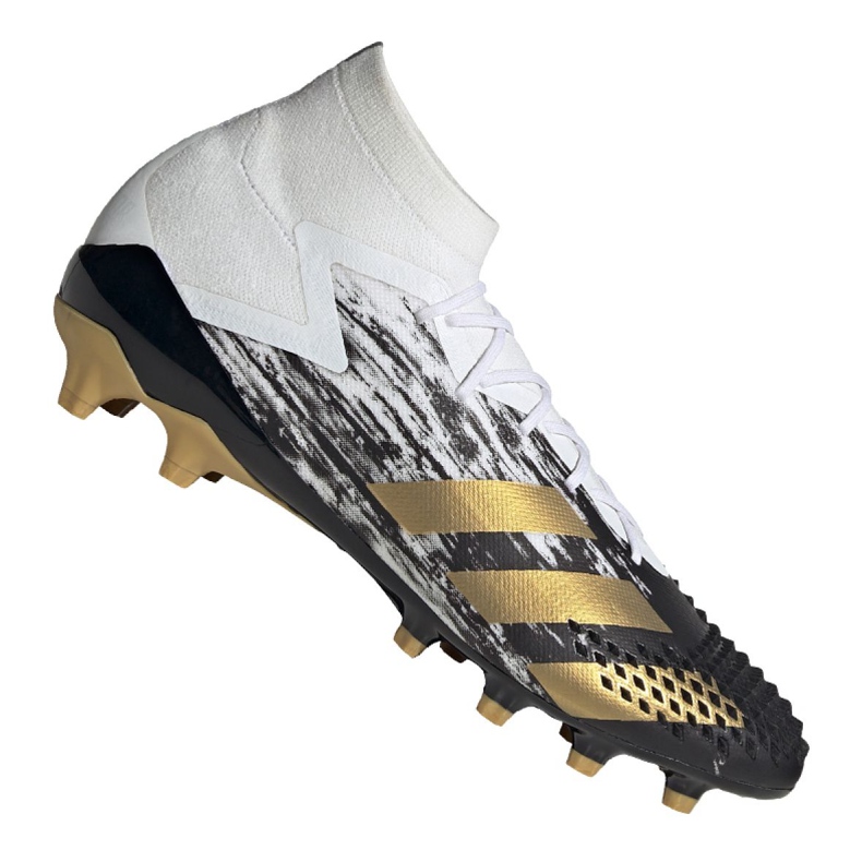 Chaussures de foot Adidas Predator 20.1 Ag M FW9185 blanche noir, blanc, noir, or
