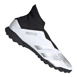 Chaussures de foot Adidas Predator 20.3 Ll Tf Jr FW9211 noir, blanc, noir, gris / argent blanche