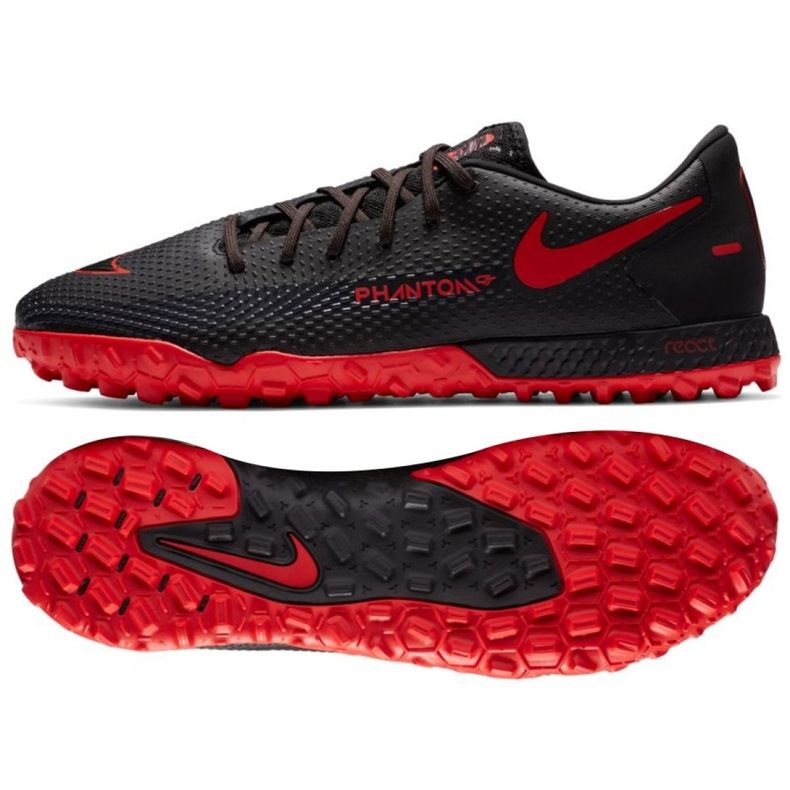 Chaussure de football Nike React Phantom Gt Pro Tf M CK8468-060 multicolore le noir