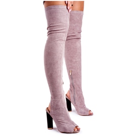 Bottines Femme Talon Daim Lu Boo Gris Aramis