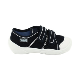 Chaussures enfant Befado 907P118 blanche bleu marin