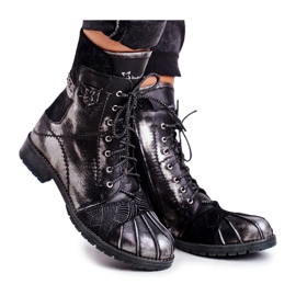 Bottes Chaudes En Cuir Femme Maciejka Noir 03961-01 le noir