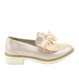 Chaussures à enfiler noires avec un nœud RS-WED2 d'or
