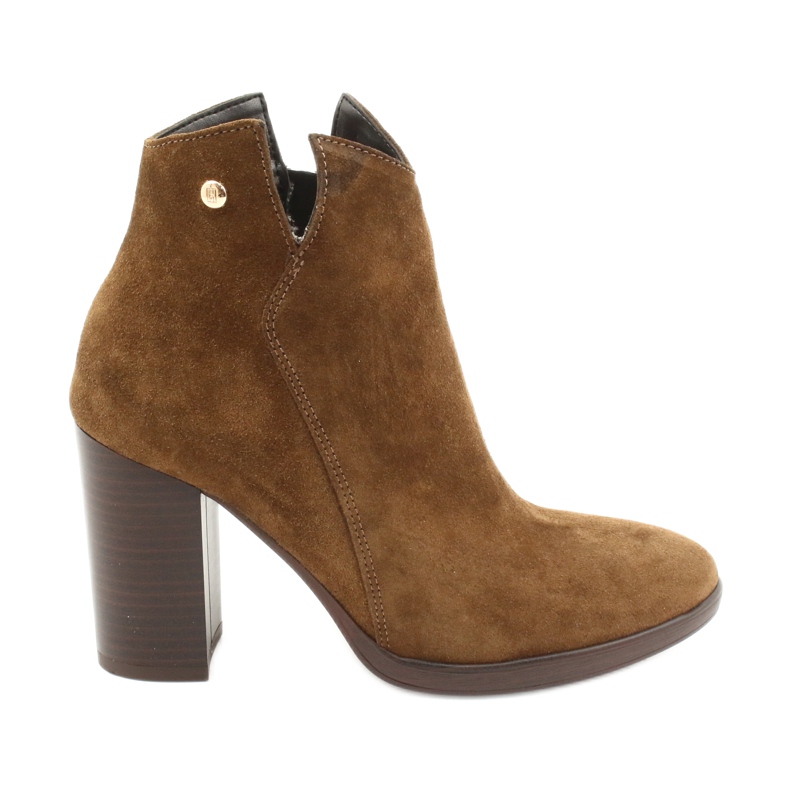 Gamis Bottes en cuir suédé sur le poteau 4018 brun Gamis Bottes en cuir suédé sur le poteau 4018 brun