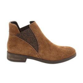 Gamis Bottines à enfiler en daim 4036 marron brun