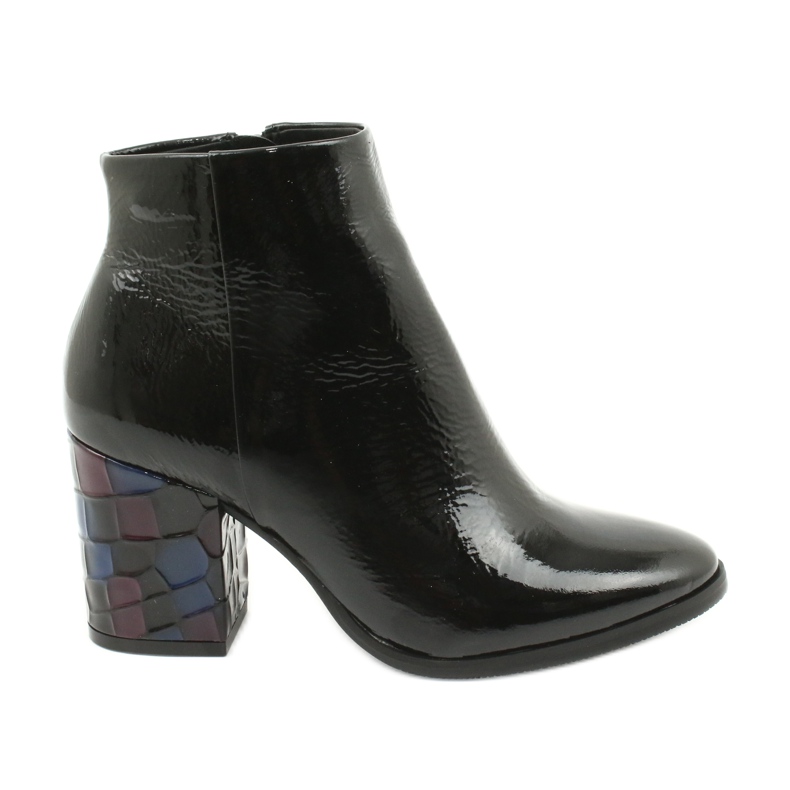Boots femme laquées noires Kaniowski 3543 le noir Boots femme laquées noires Kaniowski 3543 le noir