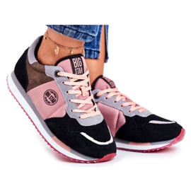 Chaussures de sport pour femmes Baskets Big Star GG274458 noir rose