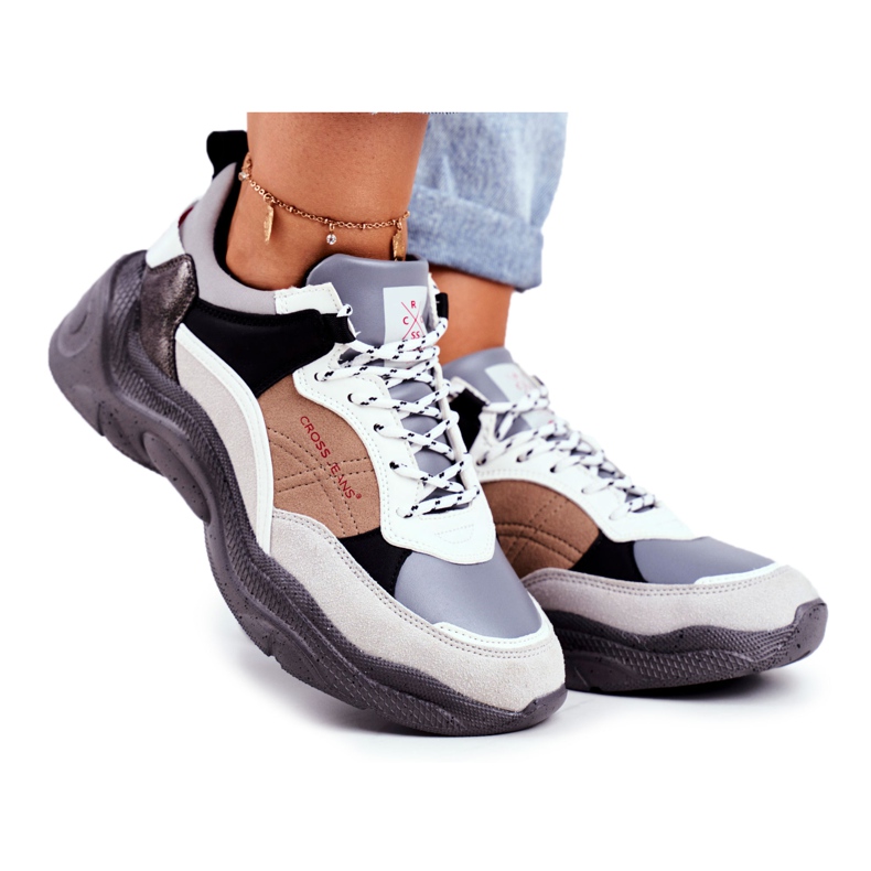 Chaussures de sport pour femmes Cross Jeans Gris GG2R4037