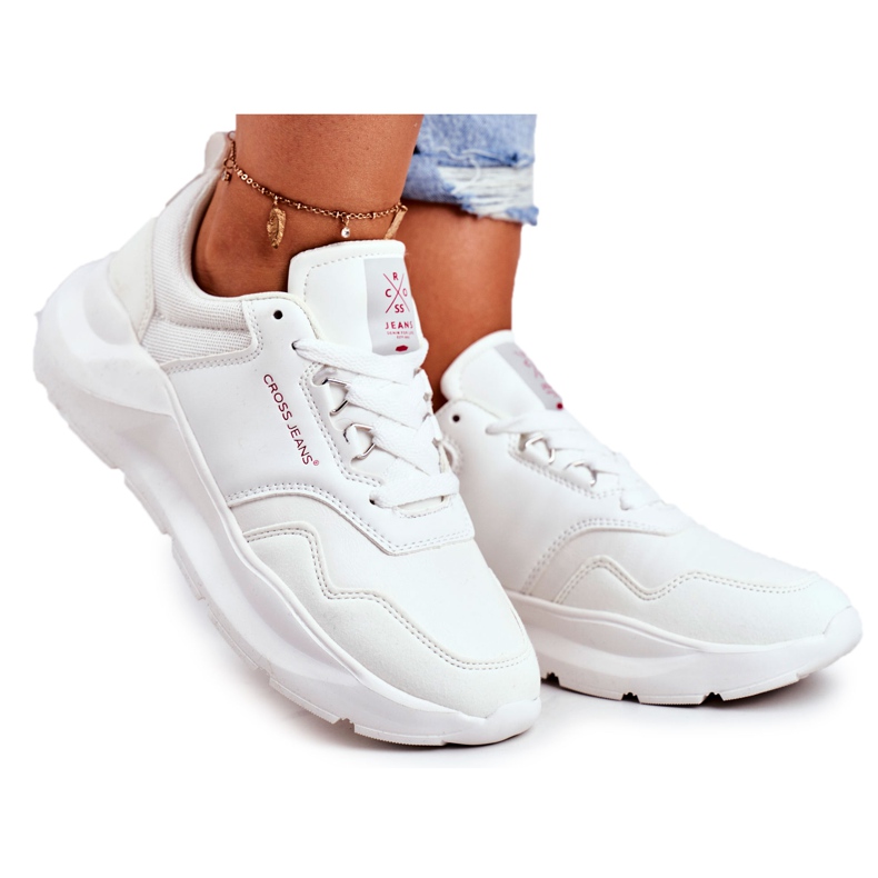Chaussures de sport pour femmes Baskets Cross Jeans Blanc GG2R4042C blanche