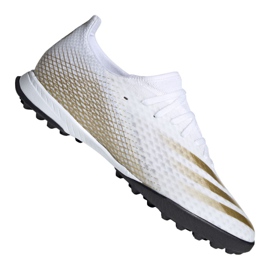Chaussures de foot Adidas X Ghosted.3 Tf M EG8199 noir, blanc, or blanc