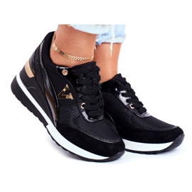 Vinceza Chaussures de sport pour femmes Baskets Noir 21-10574