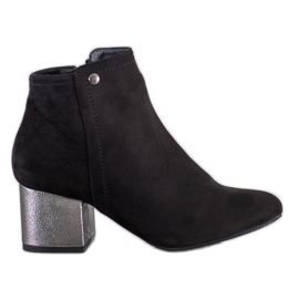 Goodin Bottines en daim noires le noir