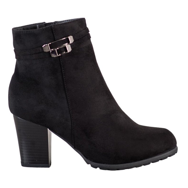 Goodin Bottes noires avec une ceinture décorative le noir