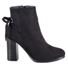 Goodin Bottes avec reliure décorative noir