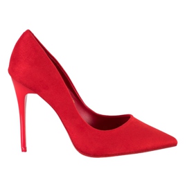 Queentina Escarpins Rouges En Daim