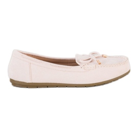 Super Me Mocassins en daim beige
