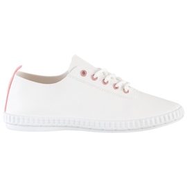 SHELOVET Baskets légères avec cuir écologique blanche SHELOVET Baskets légères avec cuir écologique blanche