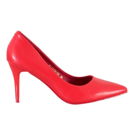 Queentina Talons hauts rouges avec cuir écologique Queentina Talons hauts rouges avec cuir écologique