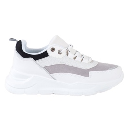 SHELOVET Baskets à lacets élégantes blanc