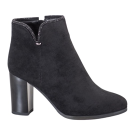 Goodin Bottes élégantes avec des cristaux le noir