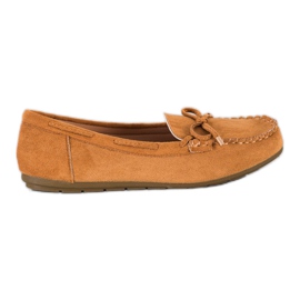 Super Me Mocassins en daim brun