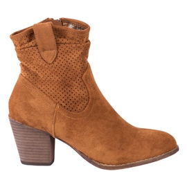Bestelle Bottes de cowboy ajourées classiques brun
