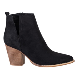 Erynn Bottines En Daim Avec Une Coupe noir