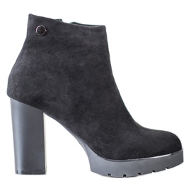 Goodin Bottes à talon mat noir