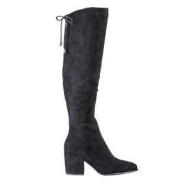 Bottines en daim VINCEZA noir