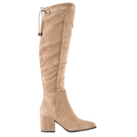 Bottines en daim VINCEZA beige