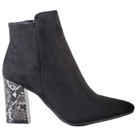 Bottines à motif serpent VINCEZA noir