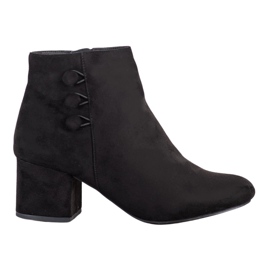 Goodin Bottines En Daim Avec Boutons le noir