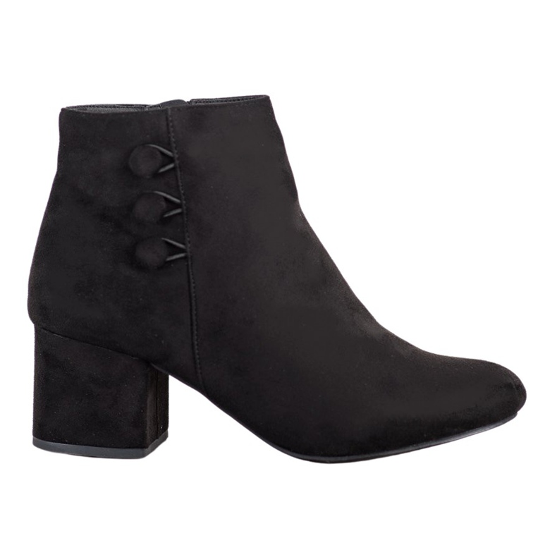 Goodin Bottines En Daim Avec Boutons le noir