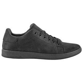 SHELOVET Baskets en daim noires le noir