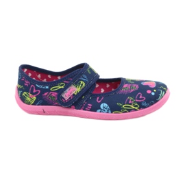 Chaussures enfant Befado 945X431 bleu marine rose