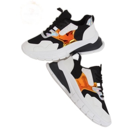 Chaussures de sport noires et blanches BH003 Noir