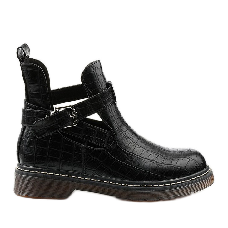 Boots noires à boucle Nilld le noir