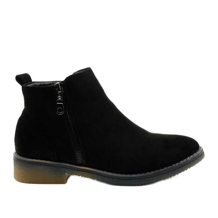 Bottines plates noires Bottines Jodhpur isolées Amar le noir