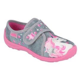 Chaussures enfant Befado 560X117 rose argent gris