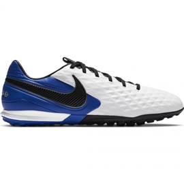 Chaussures de foot Nike Tiempo Legend 8 Pro Tf M AT6136 104 , blanc bleu blanche