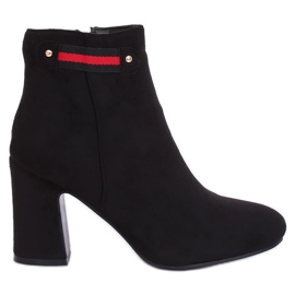 Bottines à talons noires B8982 Noir le noir