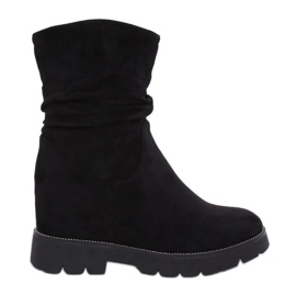 Bottines noires sur talon compensé dissimulé 7978-KA Noir le noir