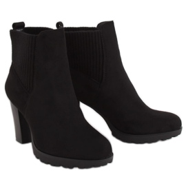Bottines à talons femme noires Z1110 Noir