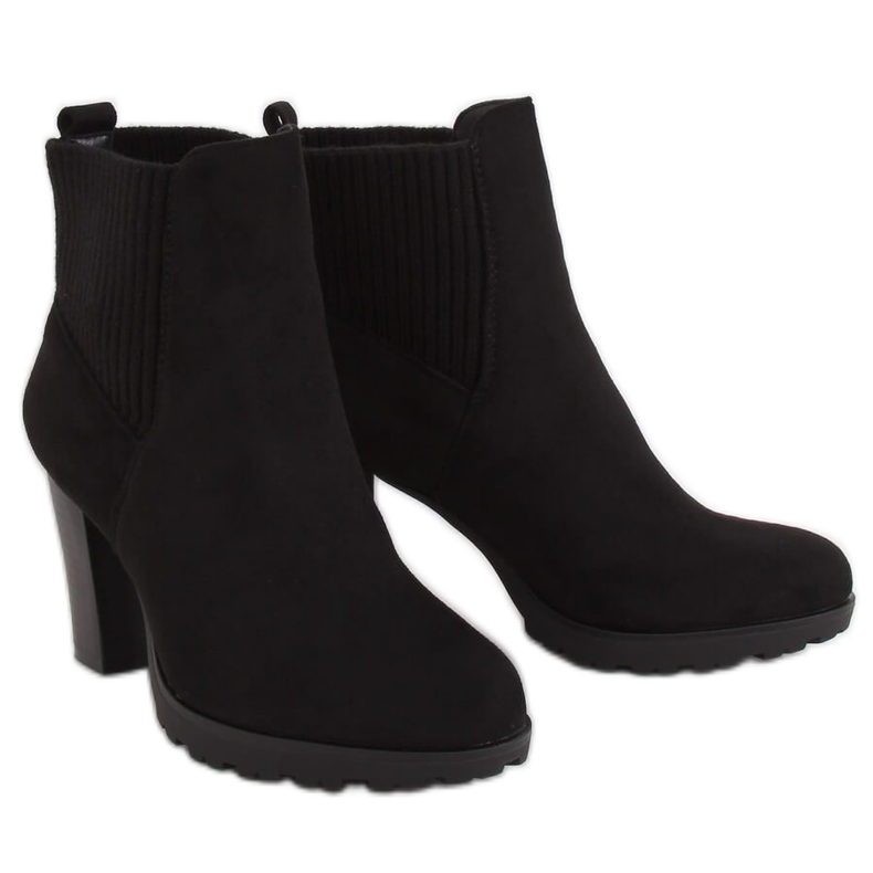 Bottines à talons femme noires Z1110 Noir le noir